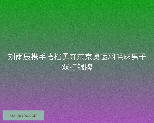 刘雨辰携手搭档勇夺东京奥运羽毛球男子双打银牌